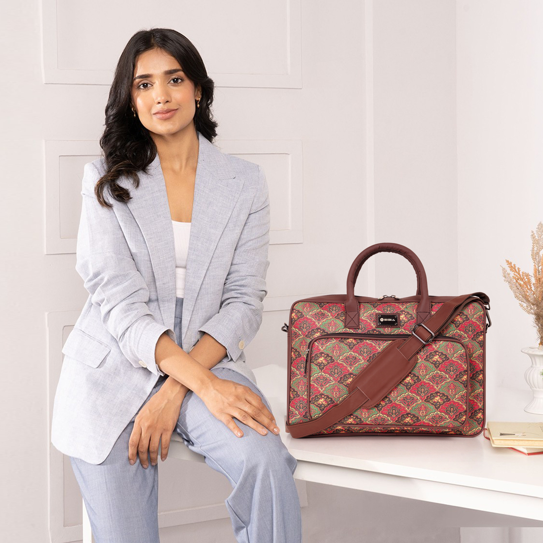 Sanganeri Art Laptop Bag