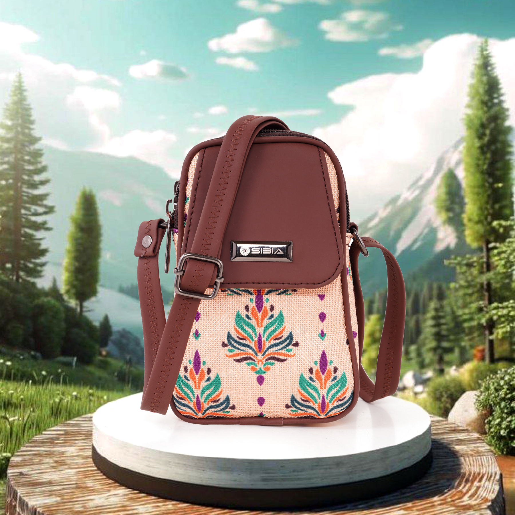 Tirumala kalamkari Mobile Pouch