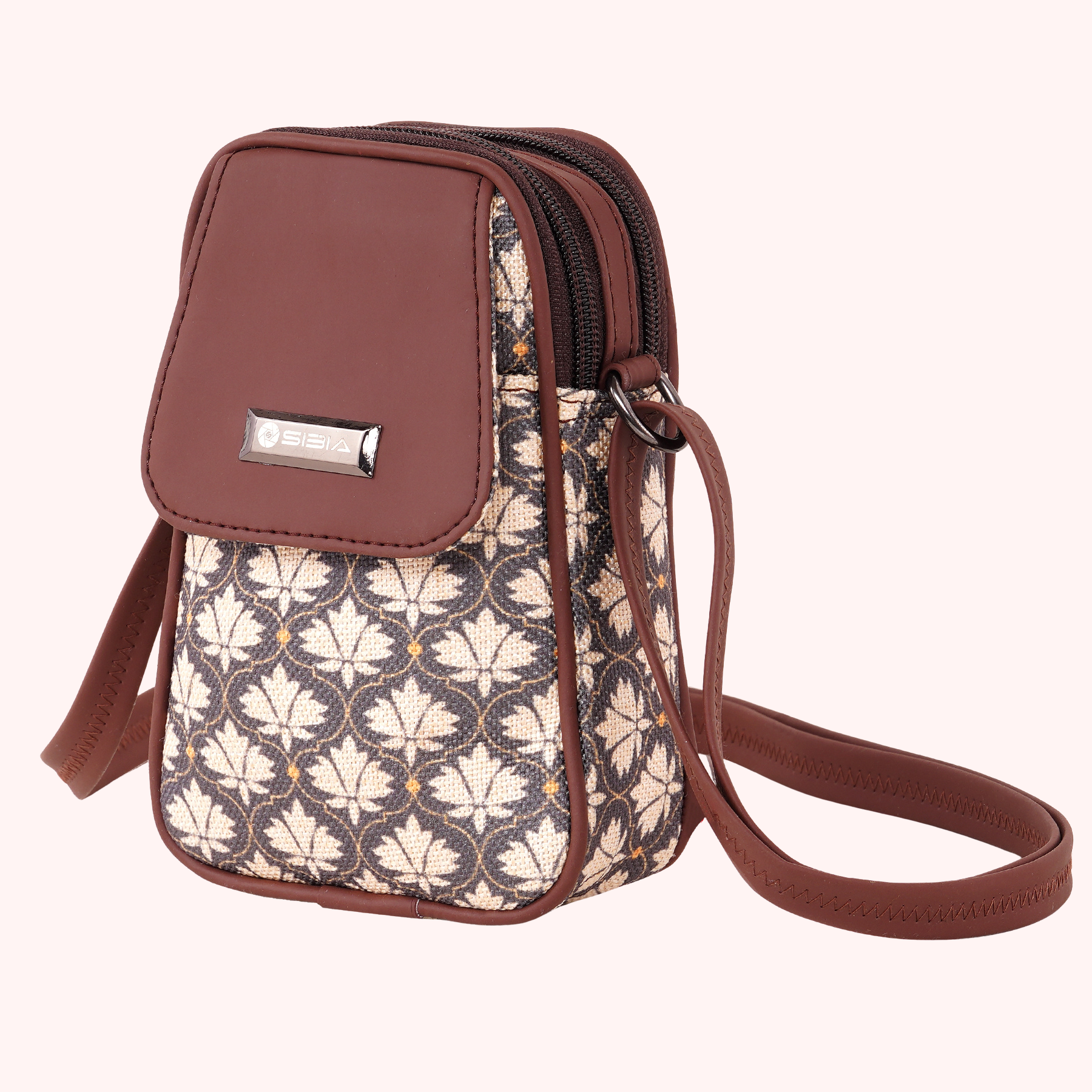 Bagru Bindi Mobile Pouch