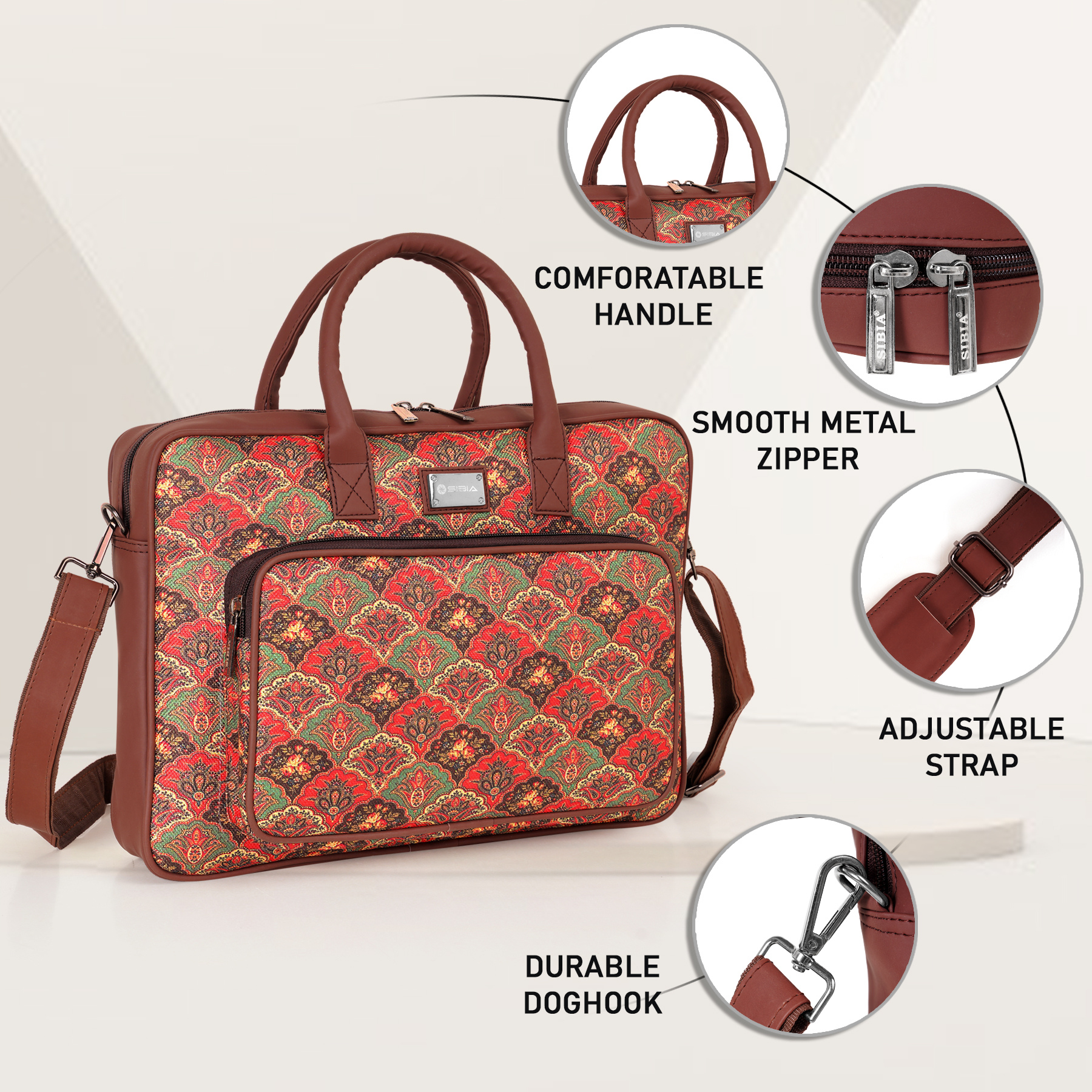 Sanganeri Art Laptop Bag