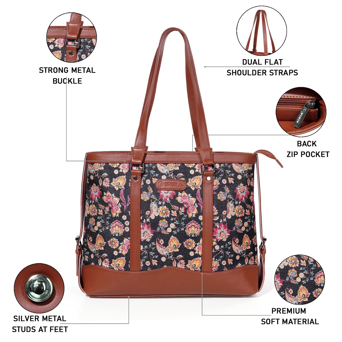 Office Bags for Women – Shalimar Garden Office Bag | SIBIA
