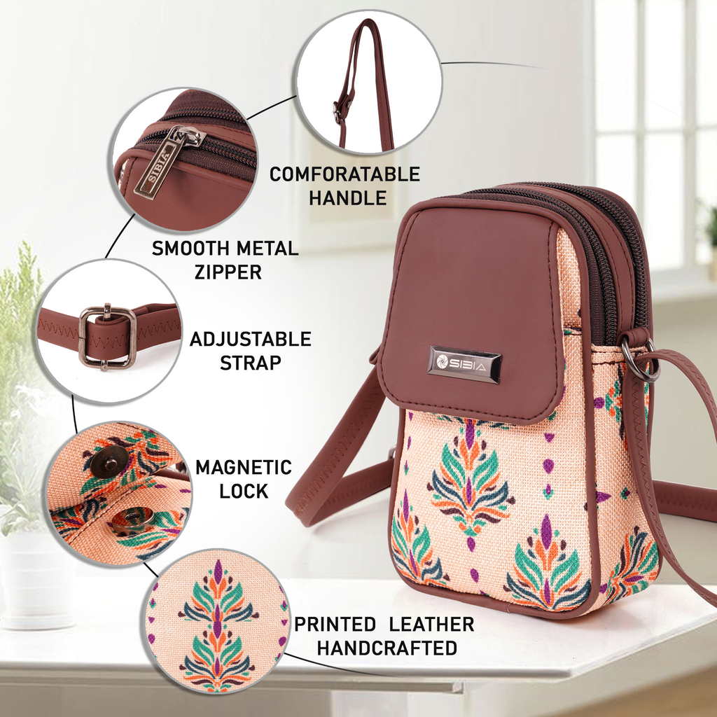 Tirumala kalamkari Mobile Pouch