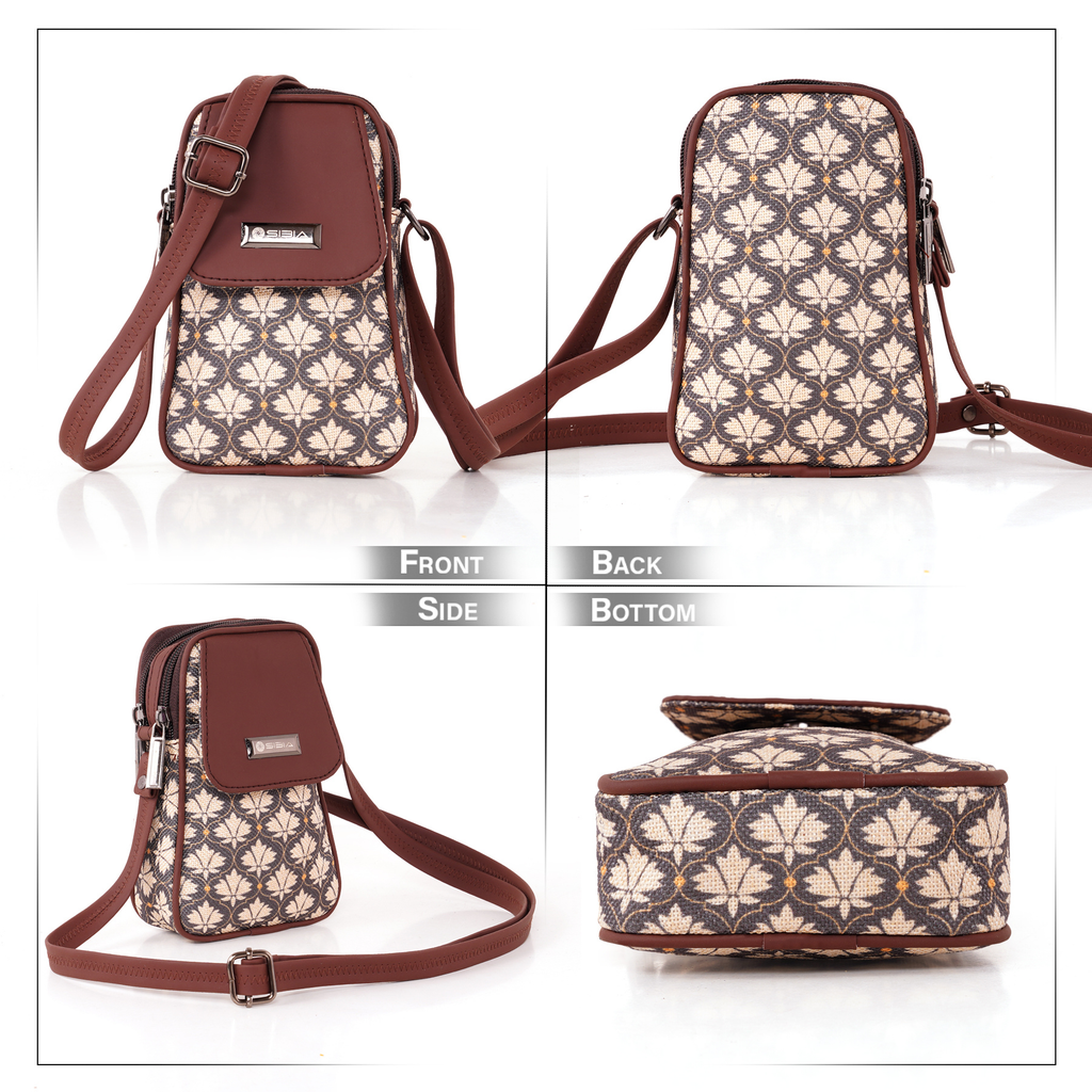 Bagru Bindi Mobile Pouch