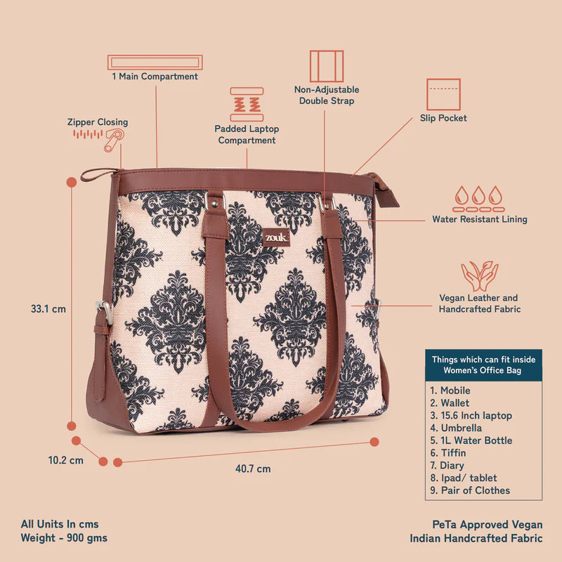 Mughal Motif Women's Office Bag